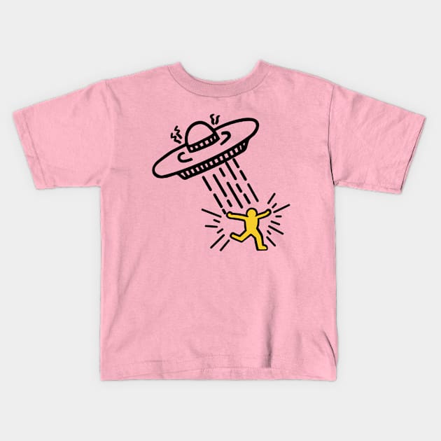 Vintage Keith Haring T-shirt | UFO Alien Workshop Kids T-Shirt by Super Legend